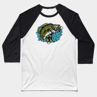 Bass Fishing Baseball T-Shirt